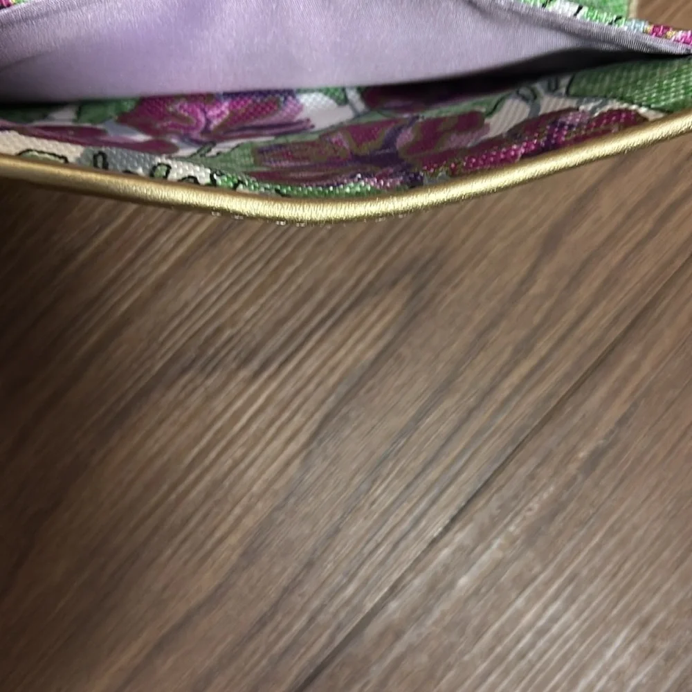 Coach Ashley Floral Iris Tri-Fold Wallet Rare F44748